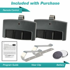 2 For Craftsman 30498 Garage Door Opener 3-Function Visor Clip Remote Control
