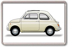 FRIDGE MAGNET - FIAT 500 - - GRAPHIC CAR ART - Large