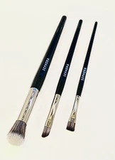 SEPHORA Airbrush Concealer Brush #57 Angled Dense Lip #84 Flat EyeLiner #25, 3Pk