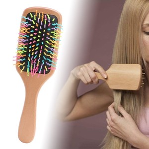 New Natural Wood Paddle Brush Wooden Hair Care Spa Massage Comb