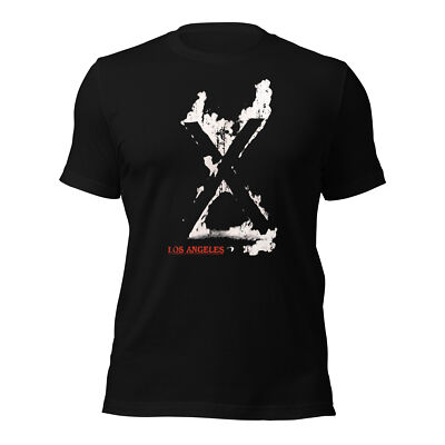 X Los Angeles T-Shirt Hardcore LA Punk Rock First Album Cover Black Soft  Tee