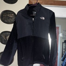The North Face Denali Jacket Youth Girls XL Black Full Zip Up Fleece Jacket Mock