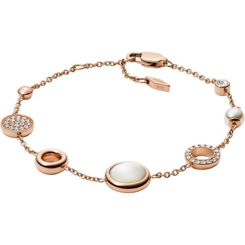 Fossil ES2050 Mother of Pearl White Ceramic Stainless Link  display picture 1