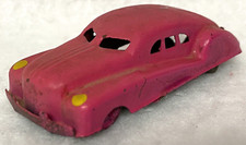 VINTAGE JAPAN PRESSED STEEL/TIN TOY CAR,POSTWAR SEDAN,ROLLING,3"BUICK 1940sGIFT 