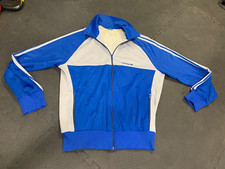 Vintage 1980 -90s Adidas Blue Track Jacket - Mens Large 52. See pics 