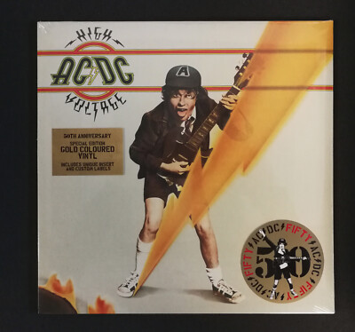 12'' LP gold Vinyl AC/DC High Voltage 50th Anniversary 180g press - U82