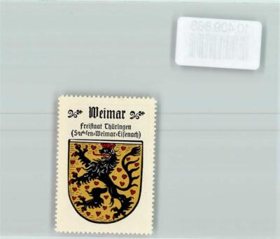 10409868 - 5300 Weimar Vignette Wappen Kaffee Hag ca 1920-1940 Weimar Stadtkreis