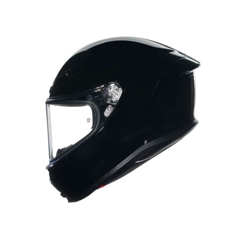 CASCO INTEGRALE AGV FIBRA K6 S MONOCOLOR NERO LUCIDO E2206 TAGLIA S - Foto 5 di 7
