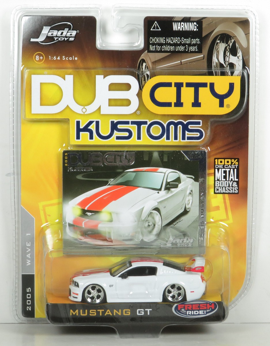 ★超レア JADA TOYS DUB CITY KUSTOMS 限定セット★ Jada Dub City Kustoms 2005 Ford Mustang GT 05 Ponycar White Wave 1