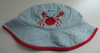 Vintage Gymboree 2T-5T Blue Crab Beach Bucket Swim Sun Hat New with Tag 2007 NWT