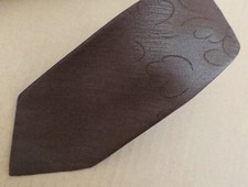 Crevat Creators Mens Neck Tie 54.75" x 3.00" Abstract Brown Gray 100 Silk Italy