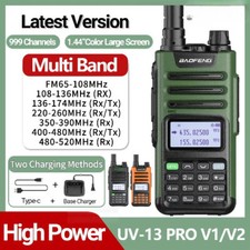 High Power Walkie Talkie Type C Charger UV-13 UV-5R Transceiver Ham Two Way Radi