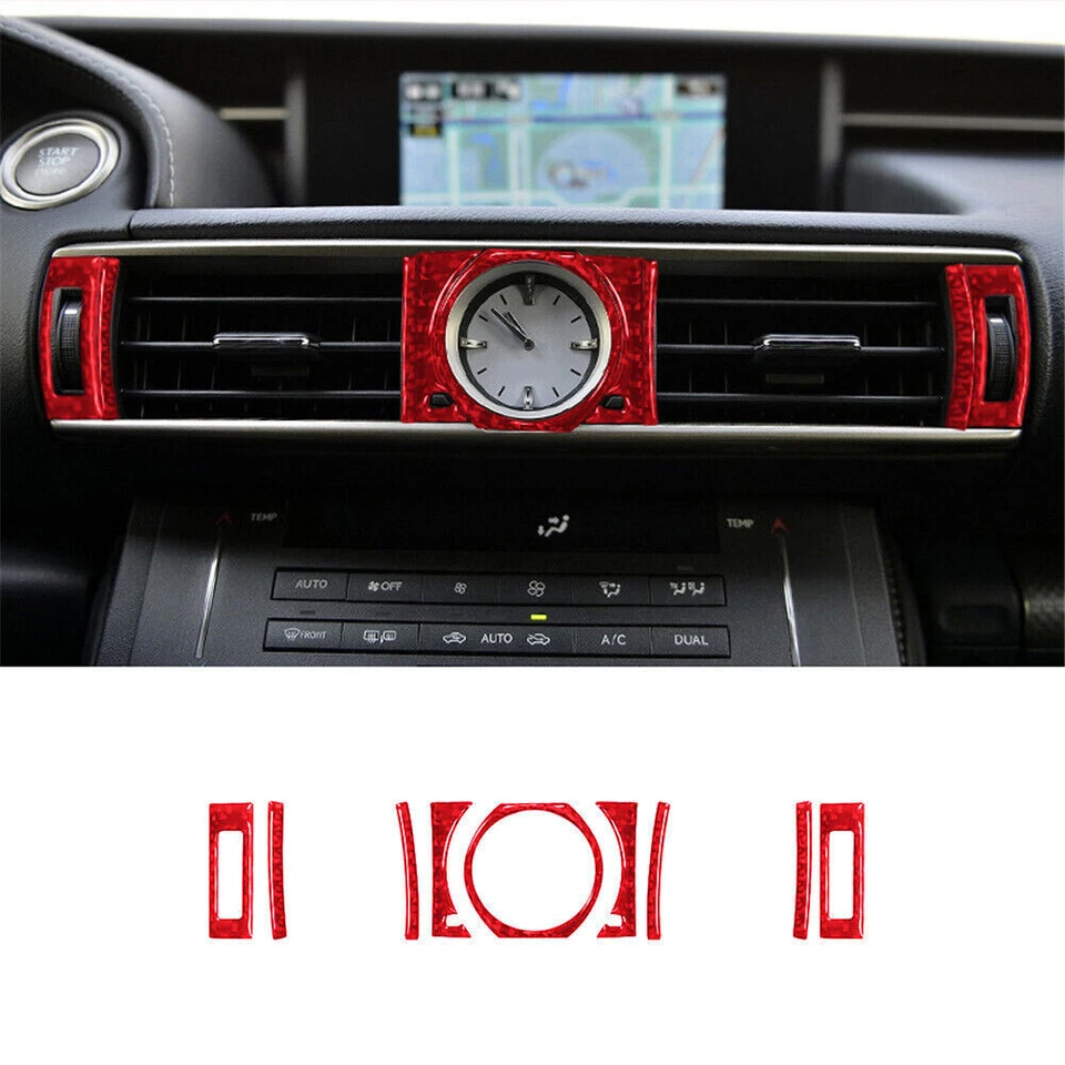 Полный комплект отделки салона из красного углеродного волокна 54 шт. для Lexus RC300/350/200t - Изображение 2 из 4