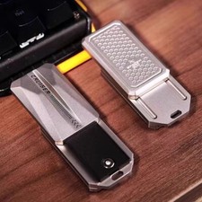 New EDC Mechanical Card-pushing Magnetic Slider Stainless Steel Fidget Toys Gift