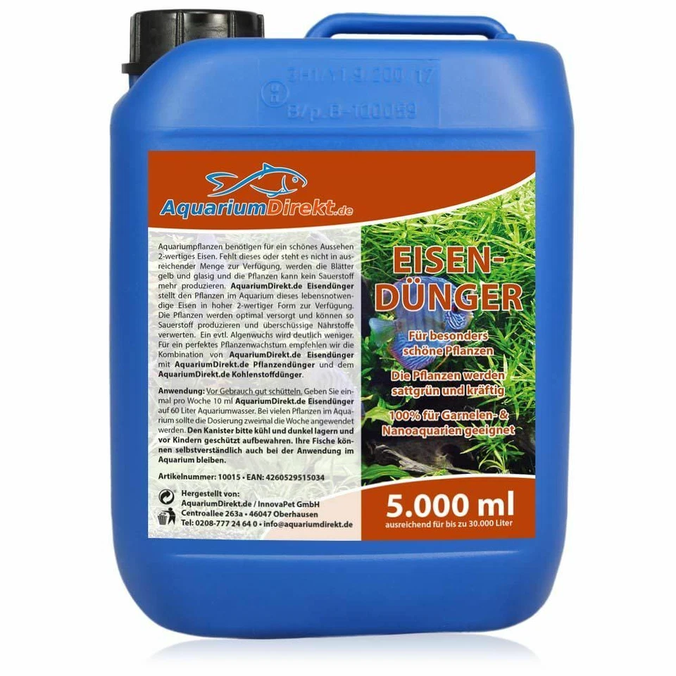 (4,70€/1l) Aquaristik Eisendünger 5.000 ml Kanister Aquarium Pflanzendünger