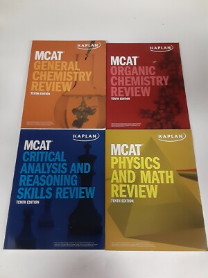 Kaplan MCAT 10th Edition 4 books General & Organic Chemistry, Physics & Analysis