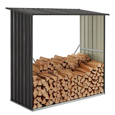 Kaminholzregal Holzunterstand Brennholzregal außen Kaminholz Unterstand Juskys 