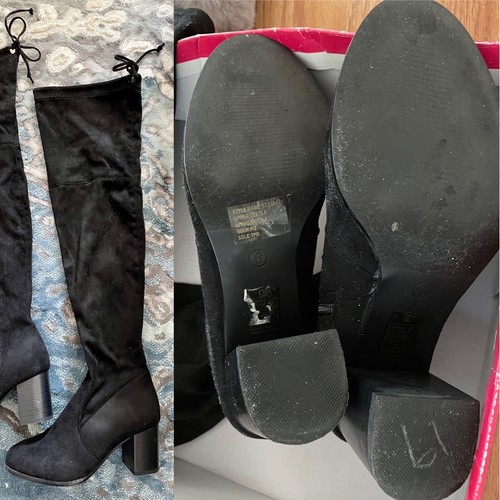 MARK & MADDUN Chic Thigh High Faux Suede BOOTS Size 6 - Picture 2 of 4