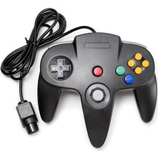 For Nintendo 64 N64 Controller Video Game Console Gamepad Joystick Joypad Black