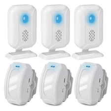 3 Set Infrared PIR Motion Sensor Indoor Security DIY Pairing 36 Chimes Protect