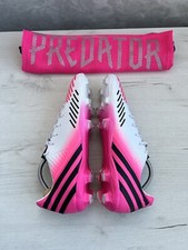 Adidas Mens Rare Predator LZ Elite White Pink Soccer Cleats Boots Limited US10