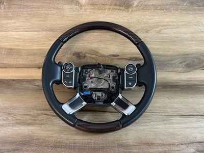 RANGE ROVER L405 STEERING WHEEL HEATED LEATHER PADDLE SHIFTER BLACK WOOD OEM