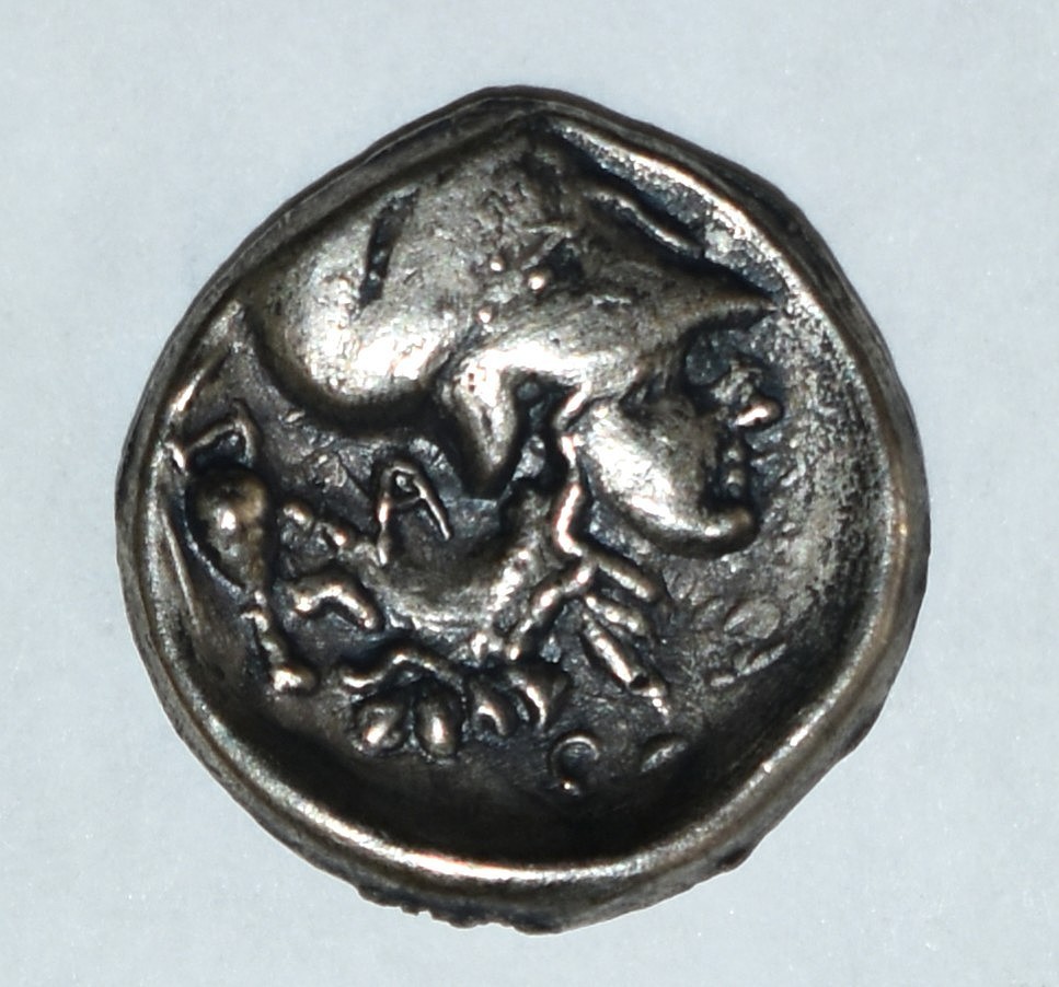 Ancient Greek Coin Helmeted Athena Pegasus Corinth Silver Drachm