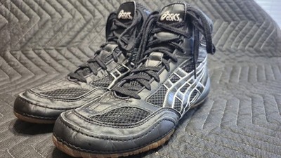 ASICS Split Second 6 JY601 Black Wrestling Shoe Mens Size 8.5 OG 2006 vintage 