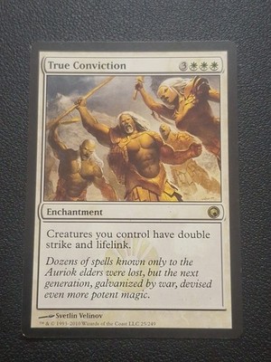 * * 1x True Conviction x1 * * Scars of Mirrodin MTG  Lightly Played 