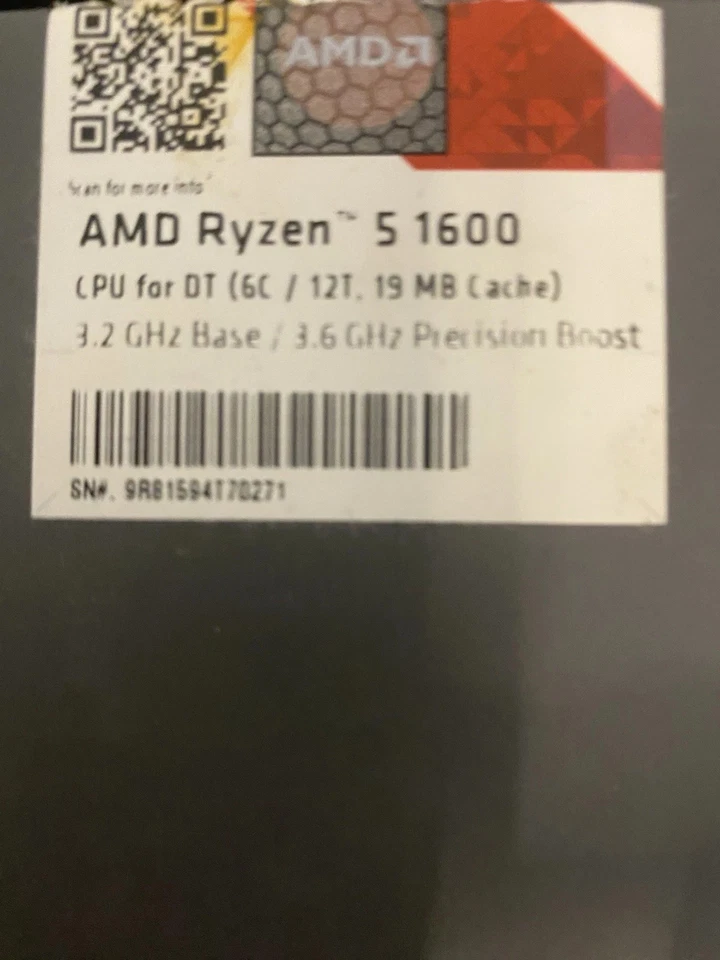 AMD Ryzen 5 1600 3.2GHz + Wraith Stealth Cooler - Image 2 of 4