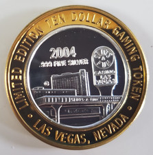 2004 Slots A Fun $10 Gaming Casino Token .60  .999 Silver - HEARTS MINT