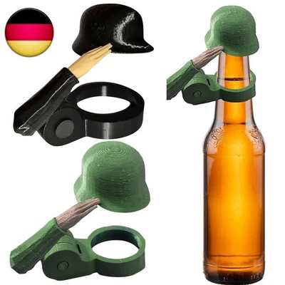 1/2/3X Soldat Salute Bierhelm Flaschenverschluss lustiger Helm für Bierflaschen - Bild 1 von 4