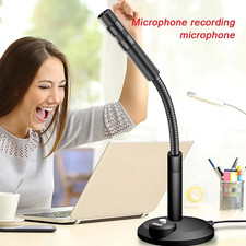 USB Desktop Microphone 3.5mm Omnidirectional PC Laptop Computer Mic for Computer
