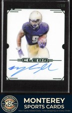 Myles Gaskin 2019 Leaf Trinity - Clear Autographs Green Foil #CA-MG3 /10
