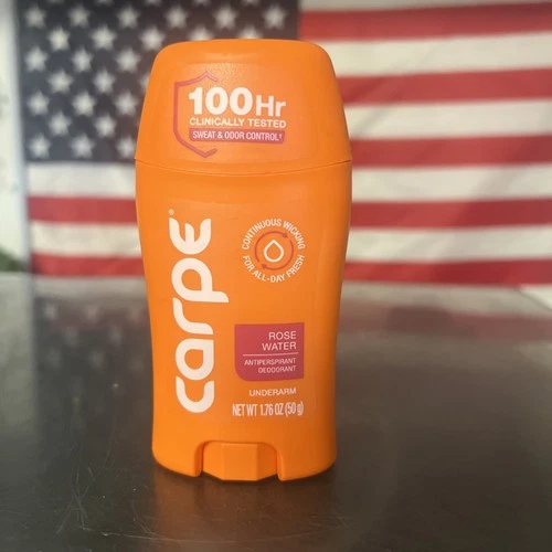 Carpe• ROSE WATER • ANTIPERSPIRANT DEODORANT • UNDERARM LOTION 1.75 OZ