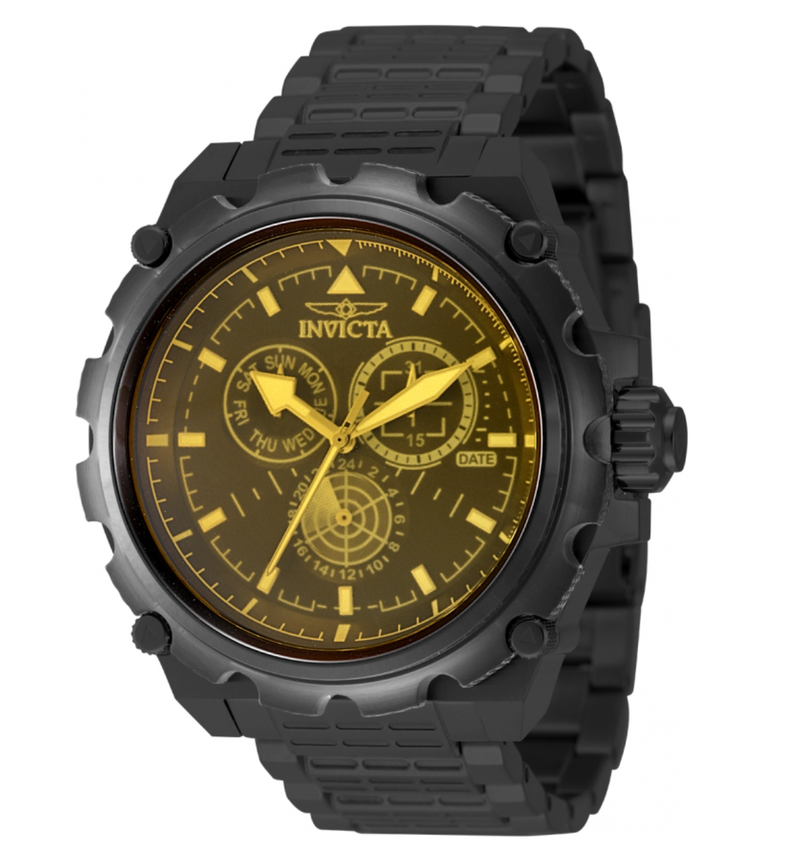 Invicta Coalition Forces Spline Command Men's 50mm Yellow Tinted Watch 49201