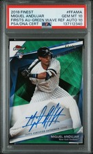 2018 Finest Firsts Autographs #FFAMA Miguel Andujar Au-Green Wave Ref PSA 10