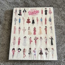 VINTAGE MATTEL"GROWING UP WITH BARBIE DOLL"1959-1997"16 X 20 POSTER FRAMED
