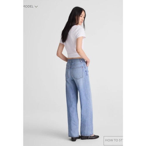 NWT Madewell The Perfect Vintage Wide-Leg Jean in Airy Denim Blue W27 - Photo 6/14