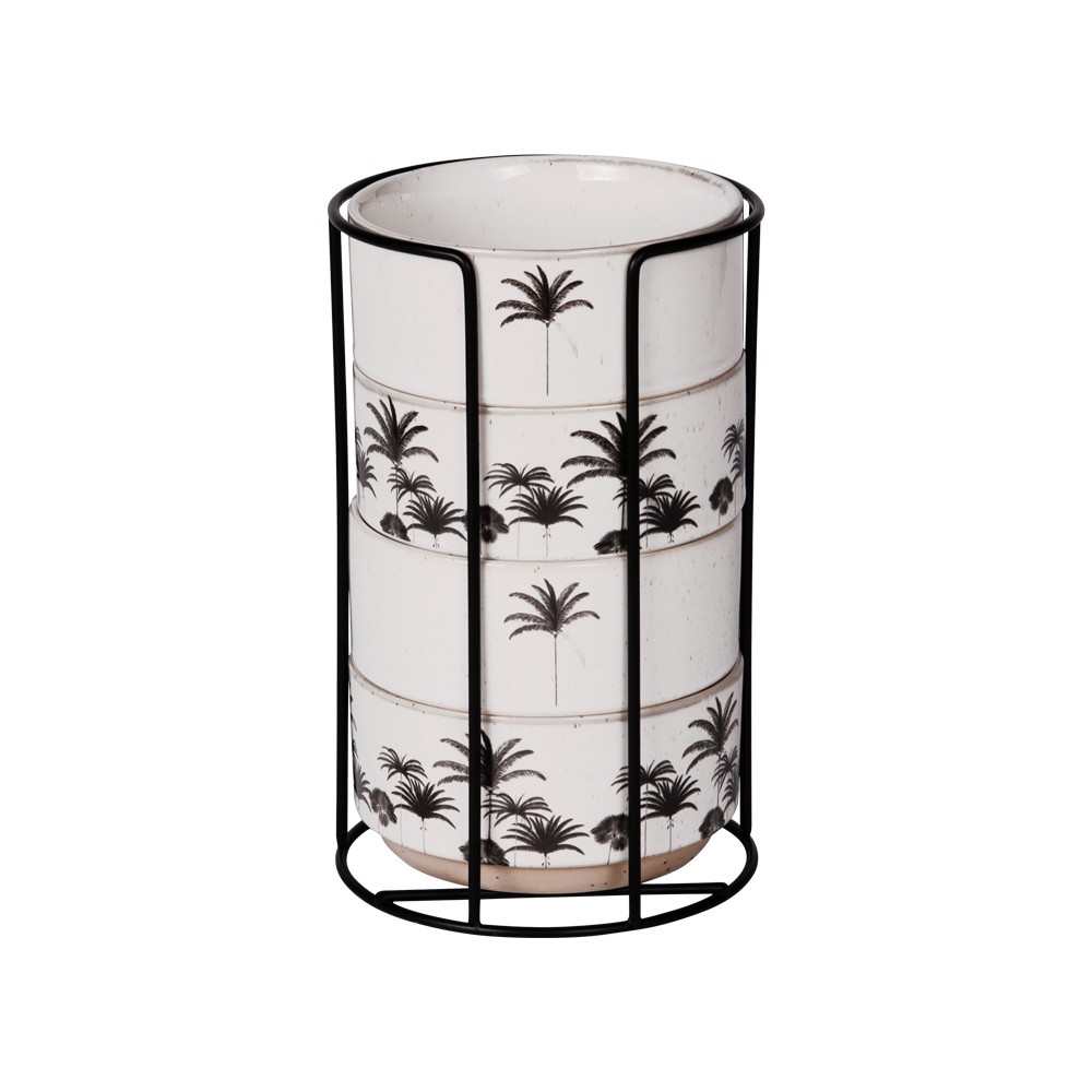 4 bols avec support Palm grès 6.00 cm TABLE PASSION 6.00x6.00 cm