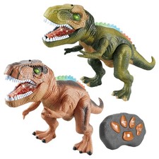 1x RC Dinosaur Toy Remote Control Dinosaur with Light and Roar Sound Kids Toy