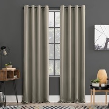 Soho 2-pack Blackout Energy Efficient Grommet Curtain Panel Pair, 54 x 84, Stone