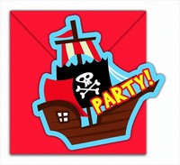 Piraten-Reise Einladungskarten Mit Umschlag Neu & Ovp