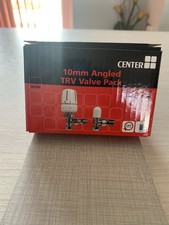 Centre Brand-10mm Angled TRV Valve Pack With Lock Shield Included-Brand New