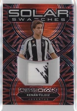 2024-25 Obsidian Solar Swatches Electric Etch Red Pulsar 1/49 Kenan Yildiz 3s8