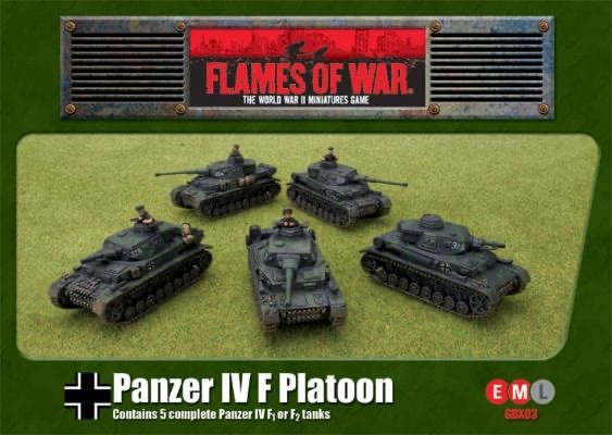 oop Panzer IV PLATOON + CREW PZ-IV F1/F2 GBX03 15mm WWII German Hungarian FoW