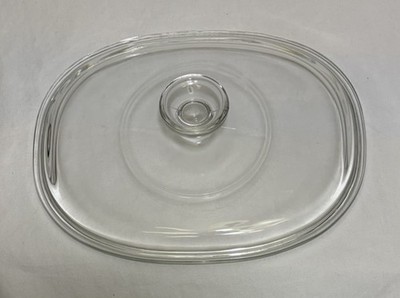 Pyrex F-12-C Oval Clear Glass Replacement LID For Corning Ware Oval French White