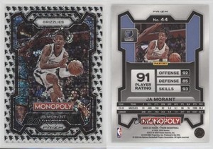 2023-24 Panini Prizm Monopoly Monopoly Man Black & White Prizm Ja Morant #44