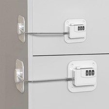 KIZZHISI Refrigerator Lock 2 Pack , Heavy Duty Combination Fridge Lock, for ...