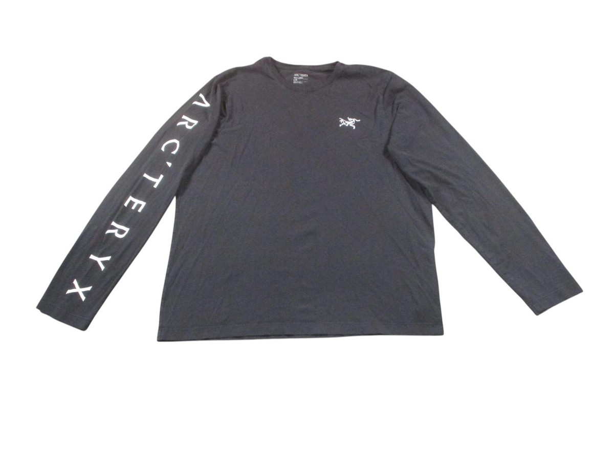 Arc'teryx Shirt Mens Large Black Long Sleeve Logo Spell Out